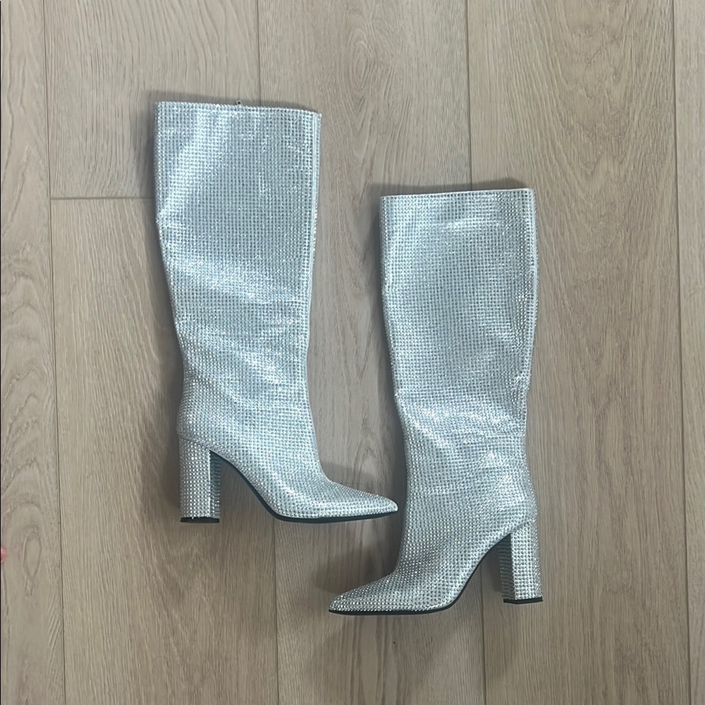 Rhinestone sparkly bachelorette boots!